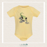 "The Harper" Baby Ribbed Diaper Shirt Gecko (Yellow)