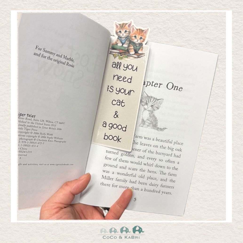 All You Need Is Your Cat & A Good Book Bookmark, CoCo & KaBri Children's Boutique