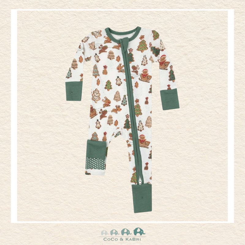 Angel Dear: 2 Way Zipper Romper - Gingerbread Sleigh Ride, CoCo & KaBri Children's Boutique