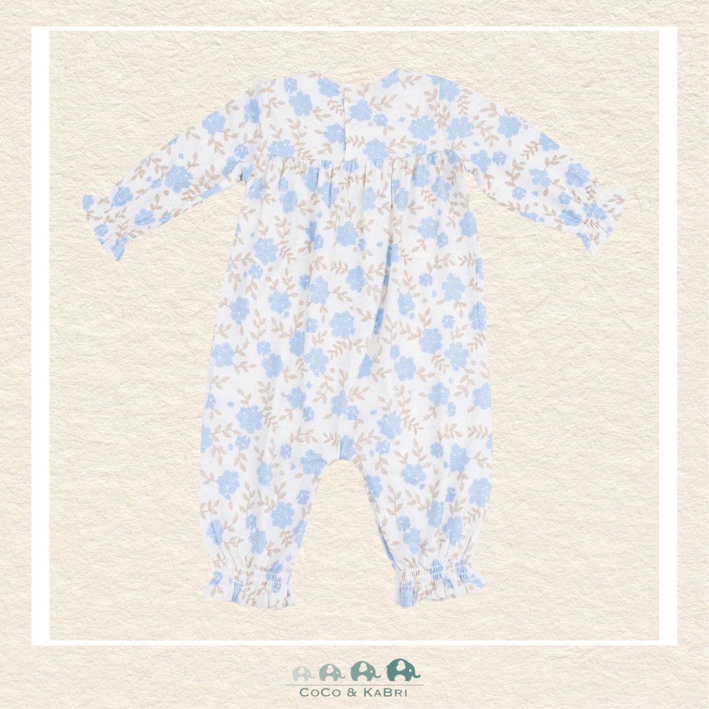 Angel Dear: Baby Blue Floral - Smocked Romper, CoCo & KaBri Children's Boutique