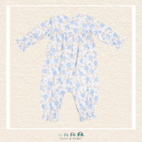 Angel Dear: Baby Blue Floral - Smocked Romper, CoCo & KaBri Children's Boutique