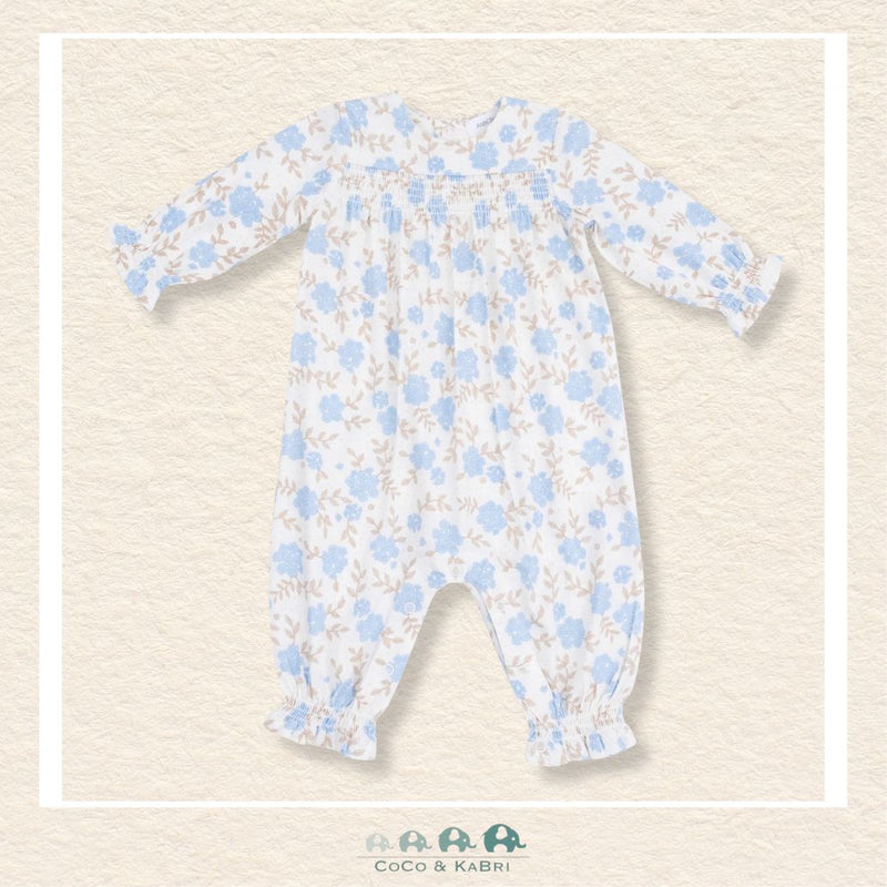 Angel Dear: Baby Blue Floral - Smocked Romper, CoCo & KaBri Children's Boutique
