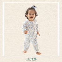 Angel Dear: Baby Blue Floral - Smocked Romper, CoCo & KaBri Children's Boutique