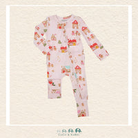Angel Dear: Bamboo 2 Way Zipper Romper - Gingerbread Pink, CoCo & KaBri Children's Boutique