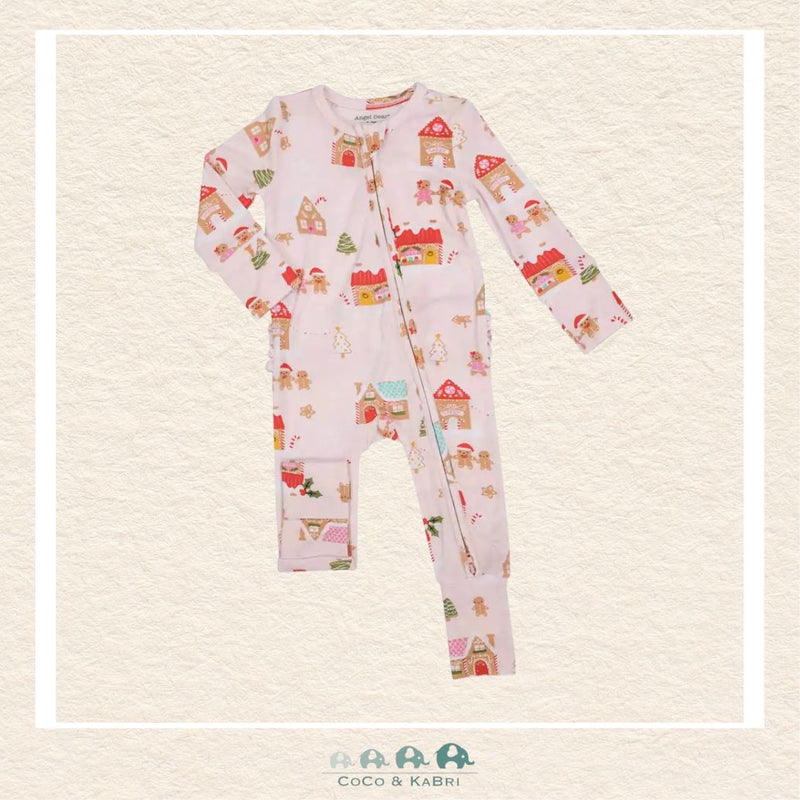 Angel Dear: Bamboo 2 Way Zipper Romper - Gingerbread Pink, CoCo & KaBri Children's Boutique