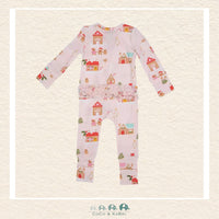 Angel Dear: Bamboo 2 Way Zipper Romper - Gingerbread Pink, CoCo & KaBri Children's Boutique