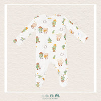 Angel Dear Bamboo Avocado Toast Western 2 Way Zipper Footie, CoCo & KaBri Children's Boutique