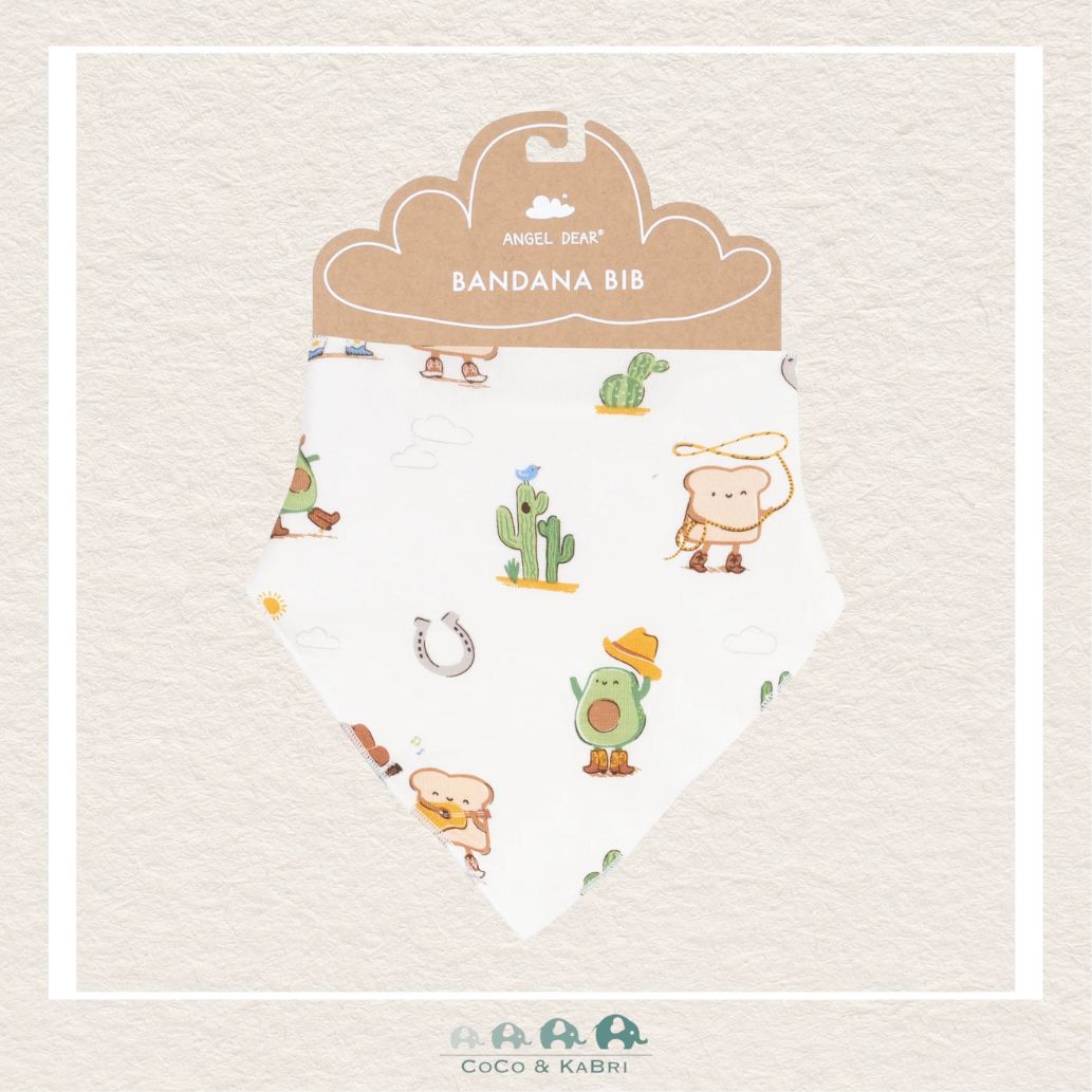 Angel Dear: Bamboo Avocado Toast Western Bandana Bib, CoCo & KaBri Children's Boutique
