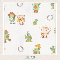 Angel Dear: Bamboo Avocado Toast Western Bandana Bib, CoCo & KaBri Children's Boutique