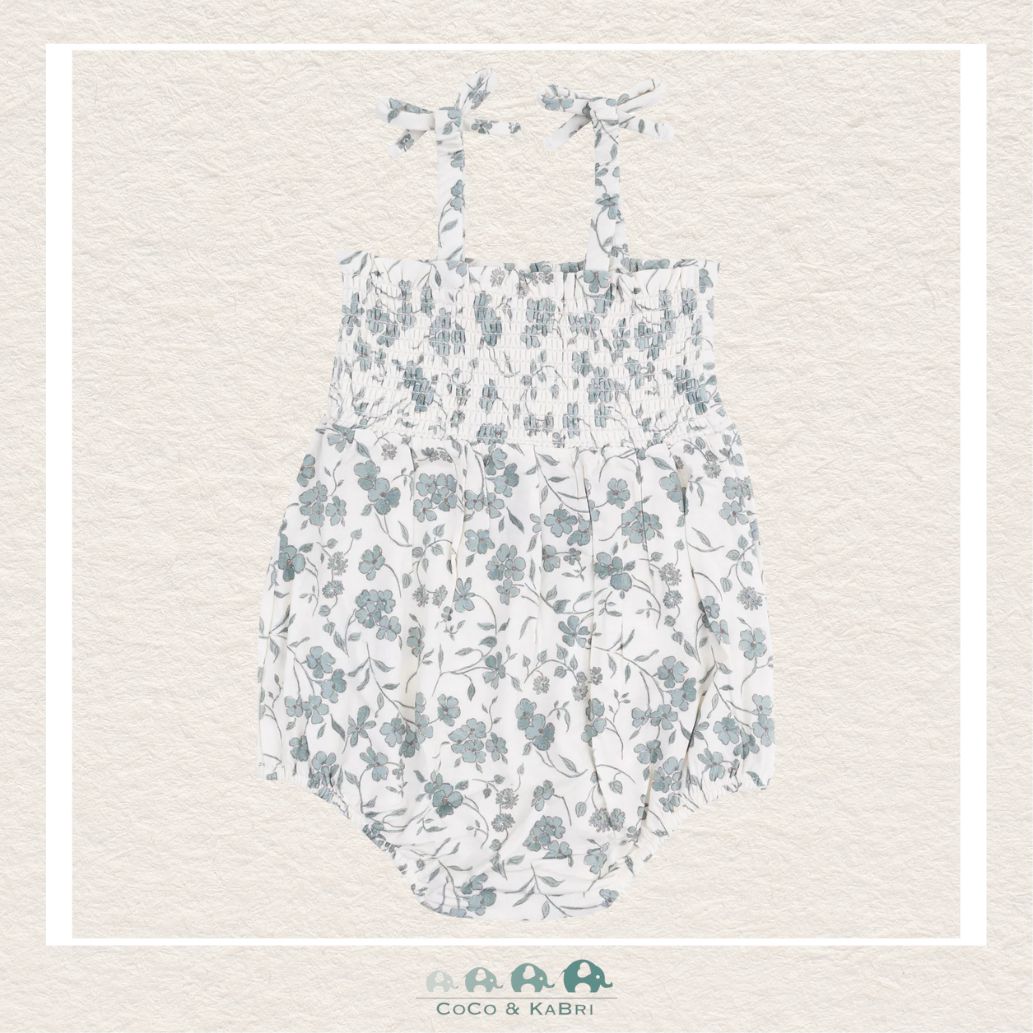 Angel Dear: Bamboo Baby's Breathe Floral Tie Strap Smocked Bubble, CoCo & KaBri Children's Boutique