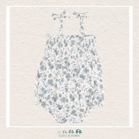 Angel Dear: Bamboo Baby's Breathe Floral Tie Strap Smocked Bubble, CoCo & KaBri Children's Boutique