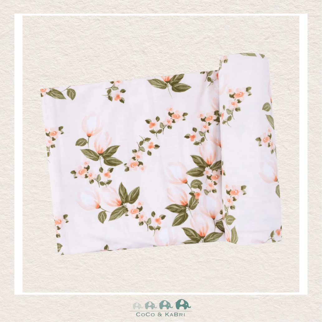 Angel Dear: Bamboo Floating Magnolia Swaddle Blanket, CoCo & KaBri Children's Boutique