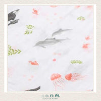 Angel Dear: Bamboo Muslin Swaddle Blanket - Dolphins, CoCo & KaBri Children's Boutique