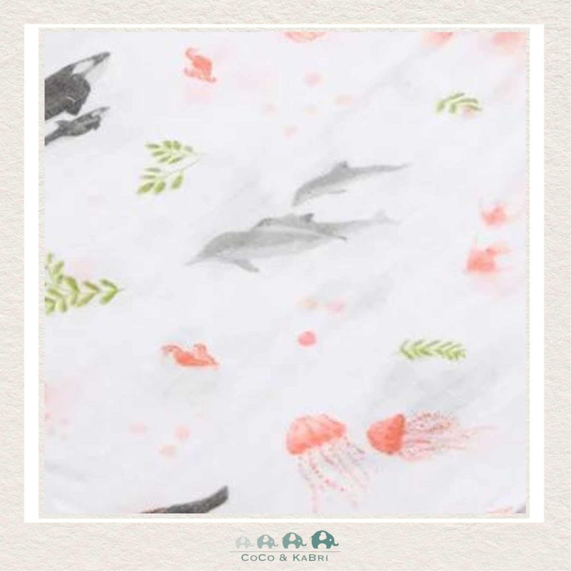 Angel Dear: Bamboo Muslin Swaddle Blanket - Dolphins, CoCo & KaBri Children's Boutique