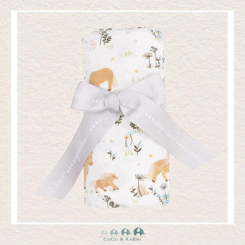Angel Dear: Bamboo Pretty Ponies Swaddle Blanket, CoCo & KaBri Children's Boutique
