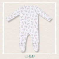 Angel Dear Bamboo Vintage Elephant ABC 2 Way Zipper Footie, CoCo & KaBri Children's Boutique