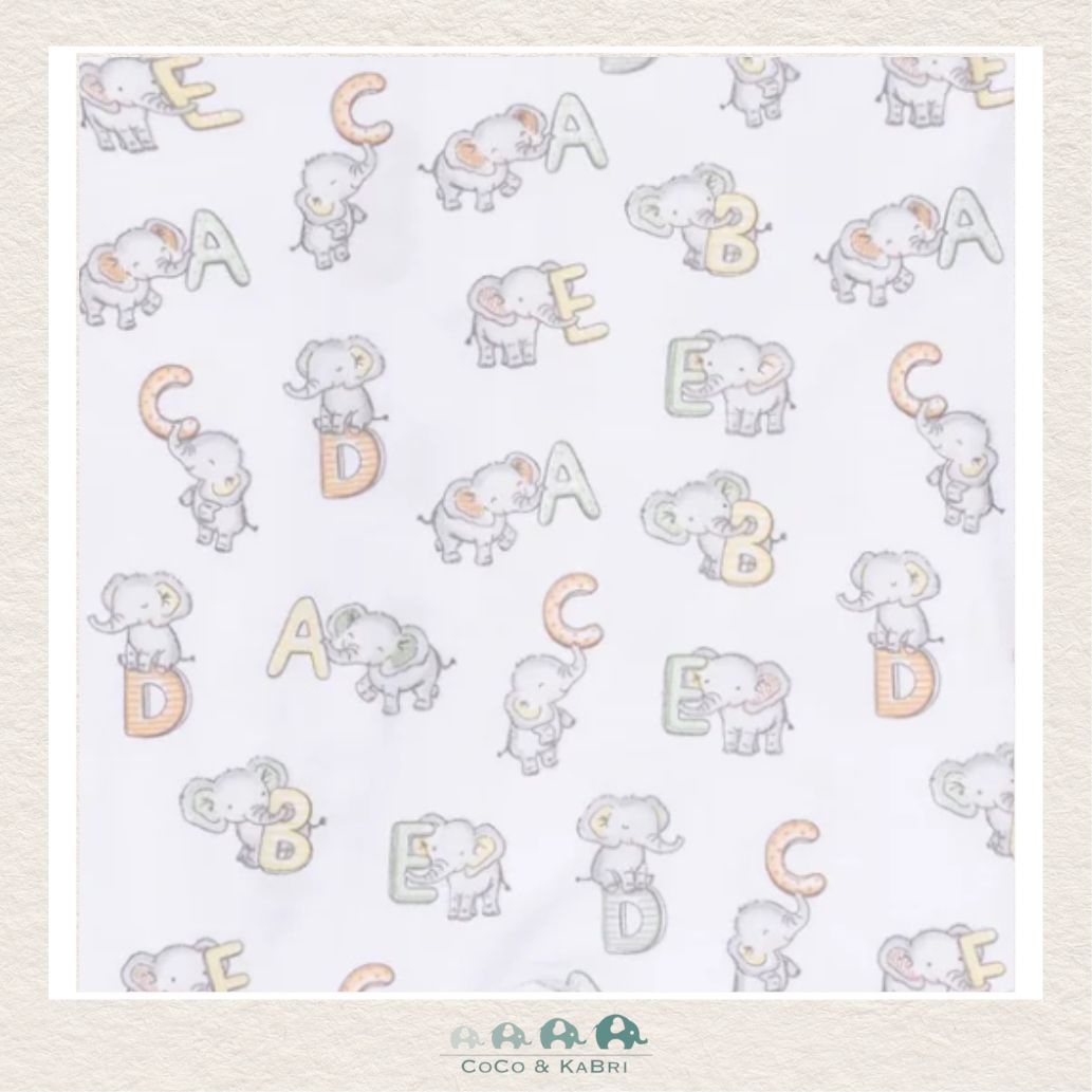 Angel Dear Bamboo Vintage Elephant ABC 2 Way Zipper Footie, CoCo & KaBri Children's Boutique