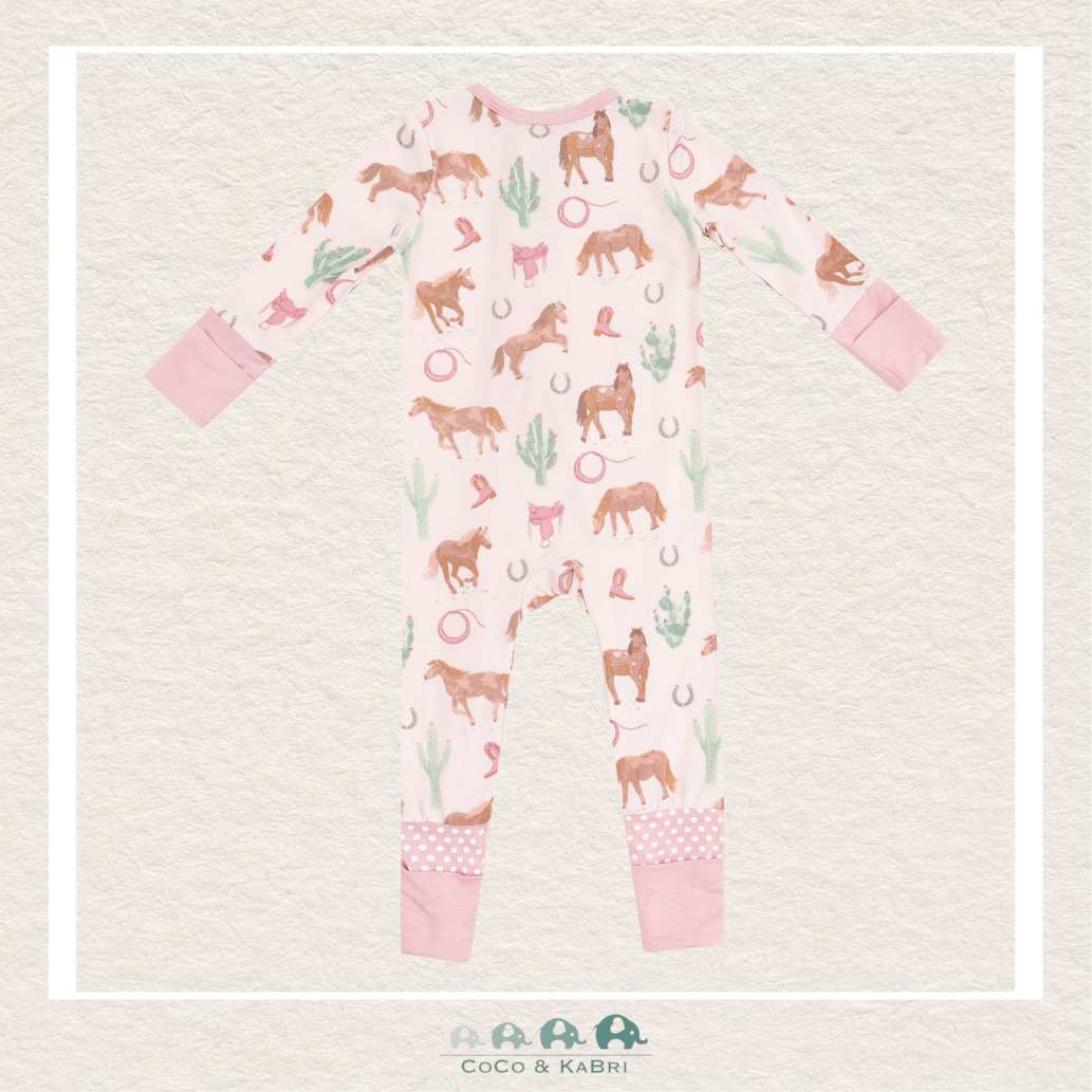 Angel Dear Bamboo Western Horses 2 Way Zipper Romper, CoCo & KaBri Children's Boutique