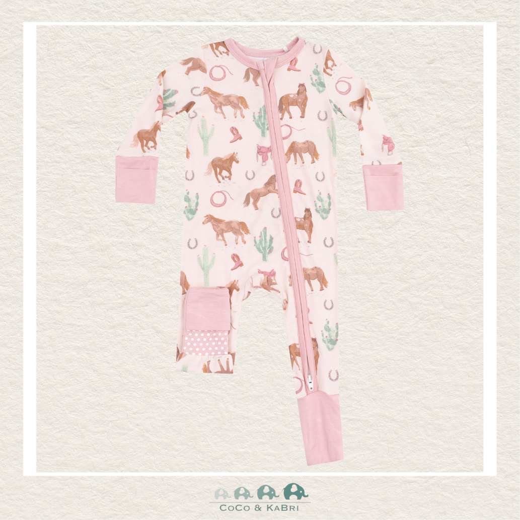 Angel Dear Bamboo Western Horses 2 Way Zipper Romper, CoCo & KaBri Children's Boutique