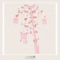 Angel Dear Bamboo Western Horses 2 Way Zipper Romper, CoCo & KaBri Children's Boutique