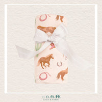 Angel Dear: Bamboo Western Horses Swaddle Blanket - Pink, CoCo & KaBri Children's Boutique