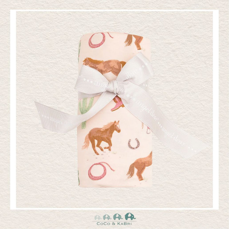 Angel Dear: Bamboo Western Horses Swaddle Blanket - Pink, CoCo & KaBri Children's Boutique