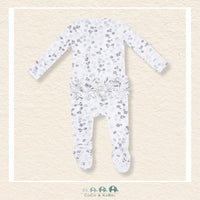 Angel Dear: Caroline's Calico - 2 Way Zipper Modal Ruffle Back Footie, CoCo & KaBri Children's Boutique