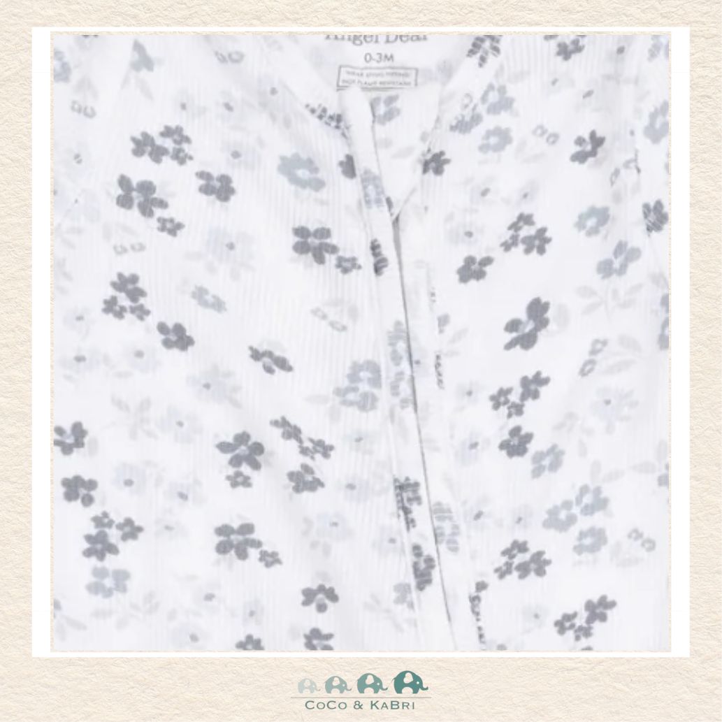 Angel Dear: Caroline's Calico - 2 Way Zipper Modal Ruffle Back Footie, CoCo & KaBri Children's Boutique