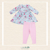 Angel Dear: Charlotte Floral - Ruffle Dress + Ribbed Legging, CoCo & KaBri Children's Boutique