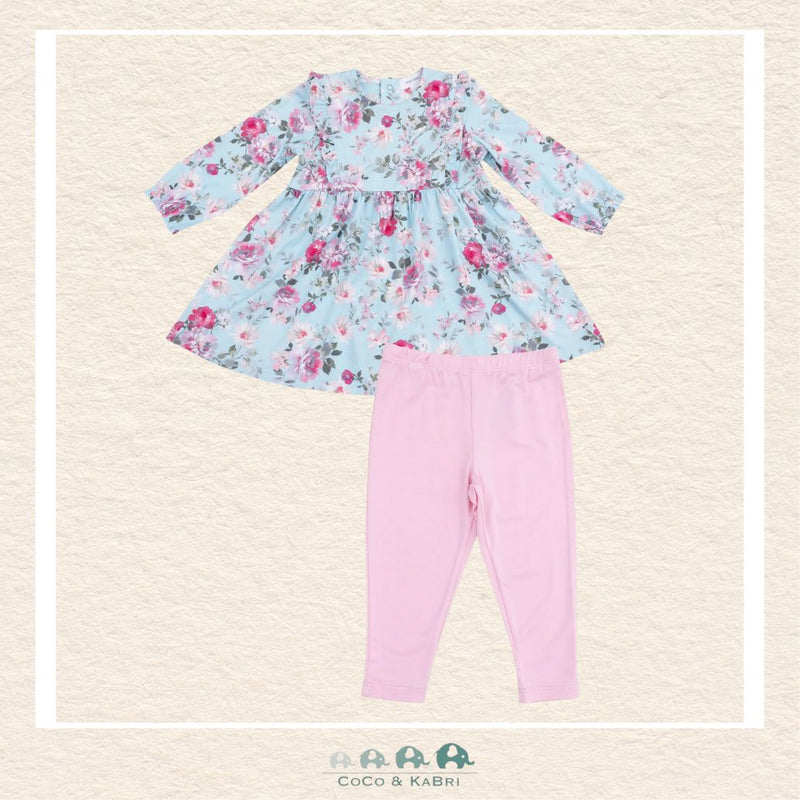 Angel Dear: Charlotte Floral - Ruffle Dress + Ribbed Legging, CoCo & KaBri Children's Boutique