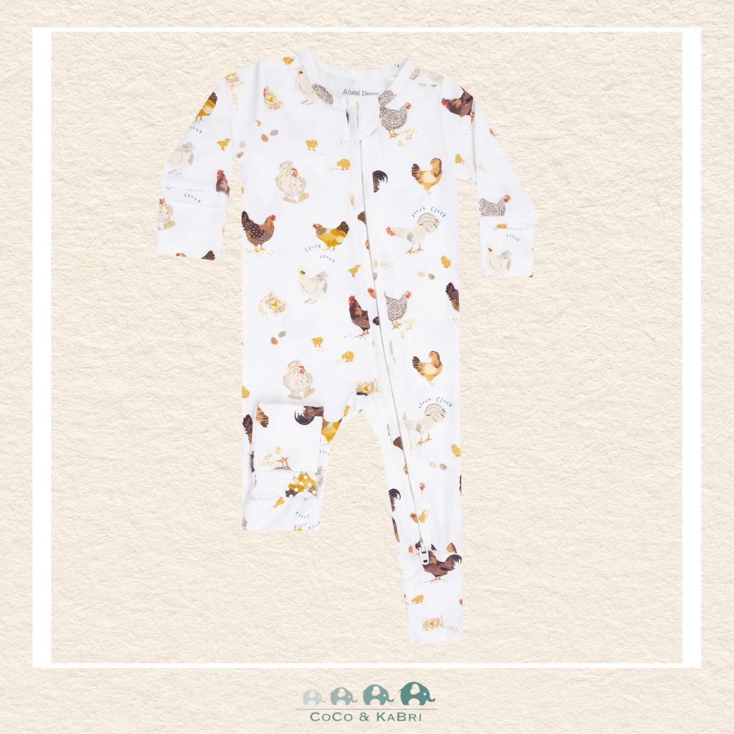 Angel Dear: Collector Chickens - 2 Way Zipper Romper, CoCo & KaBri Children's Boutique