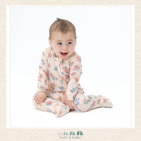 Angel Dear Country Girl Boots Ruffle Back Footie on infant showing the soft bamboo fit and whimsical Western boutique style | Canada