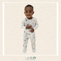 Angel Dear Cute Farm Animals Uni Footie on infant showing the soft bamboo fit and gender-neutral ranch boutique style | Canada