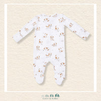 Back view of Angel Dear puppy-themed sleeper showing the high-quality construction and flexible fit for active play | Canada