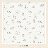 Angel Dear: Explorer Puppy - Bandana Bib, View of Pattern, CoCo & KaBri Children's Boutique, Brooks Alberta Canada