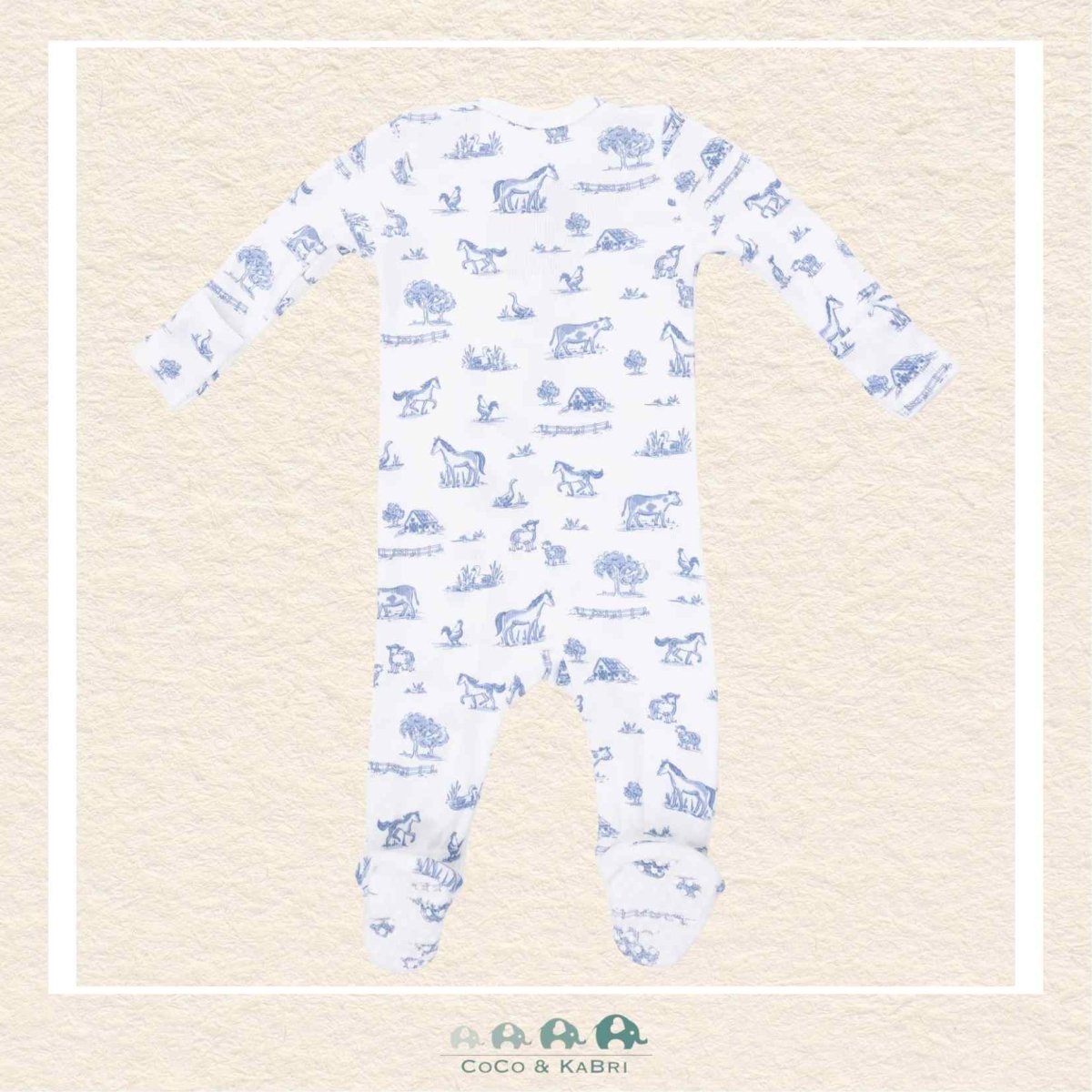 Angel Dear: Farm Friends - 2 Way Zipper Footie, CoCo & KaBri Children's Boutique, Brooks Alberta Canada