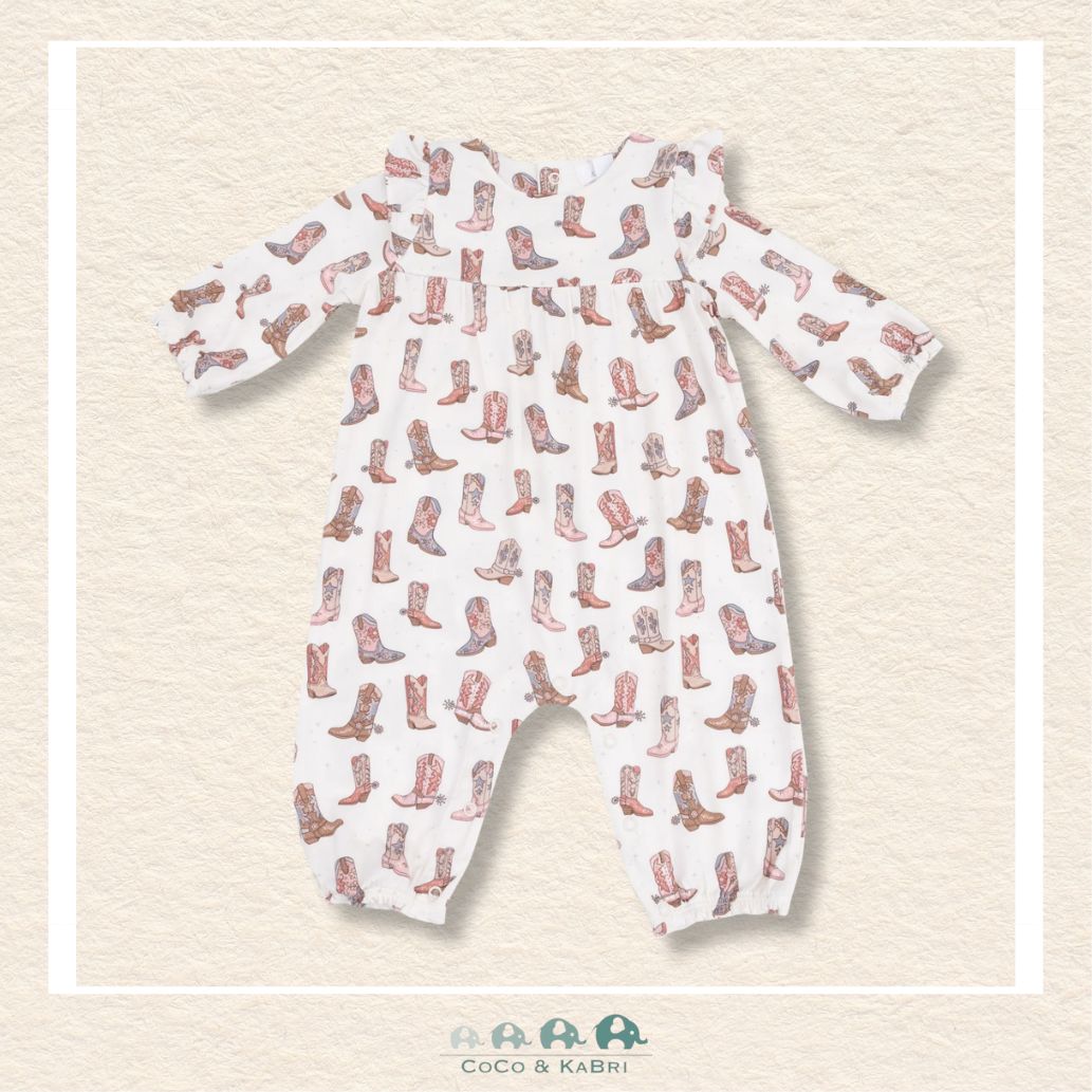 Angel Dear: Future Cowgirl - Bamboo Ruffle Sleeve Romper, CoCo & KaBri Children's Boutique