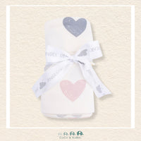 Angel Dear: Hearts Modal Ribbed Swaddle Blanket, CoCo & KaBri Children's Boutique