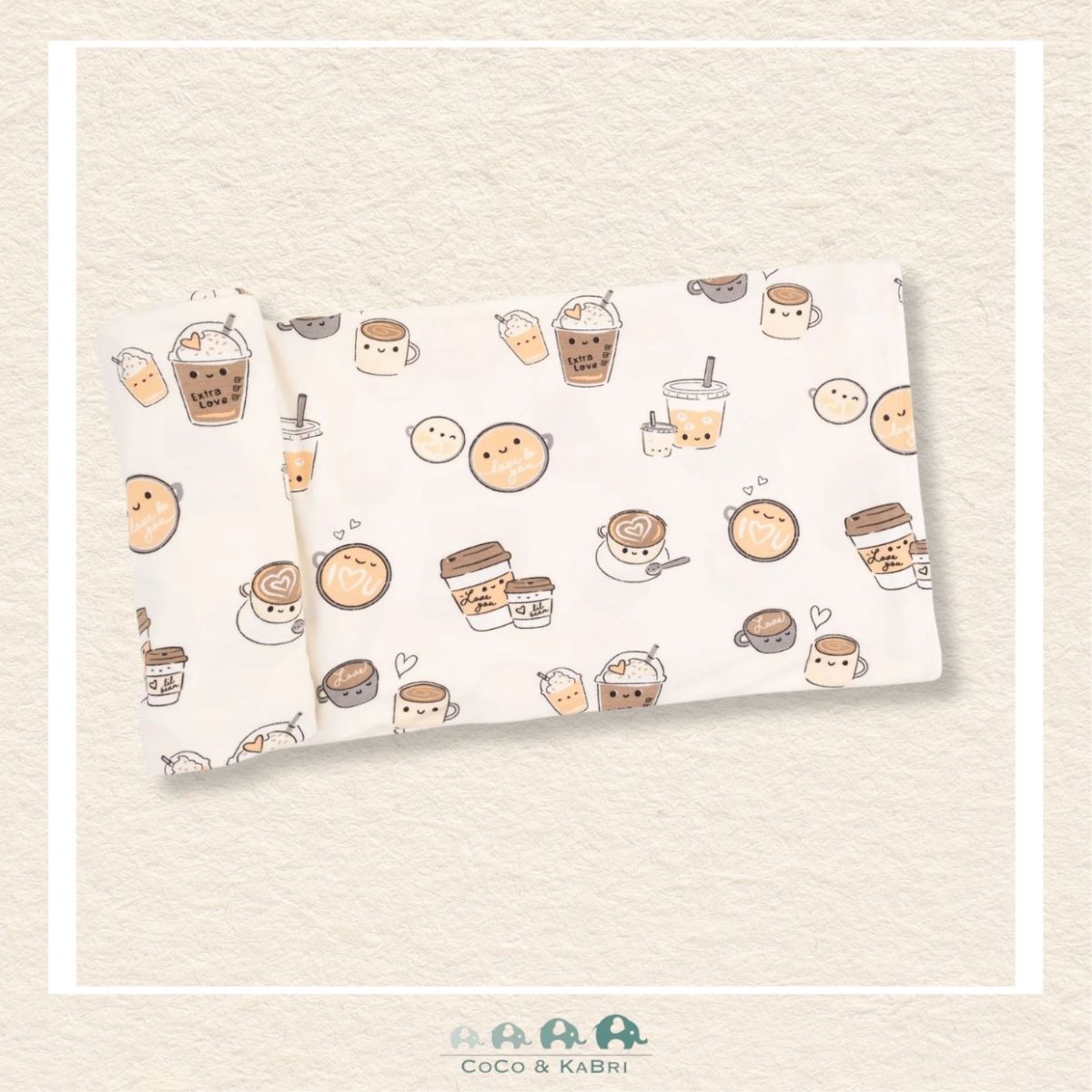 Angel Dear: Love you A Latte - Swaddle Blanket, CoCo & KaBri Children's Boutique, Brooks Alberta Canada