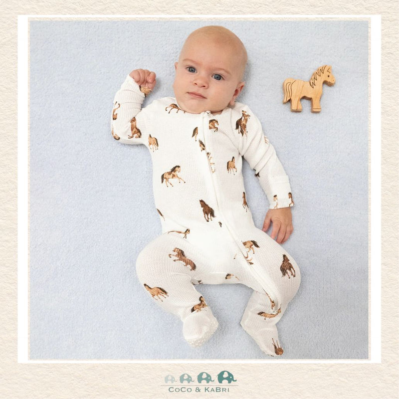 Angel Dear: Mini Horses - 2 Way Zipper Footie, CoCo & KaBri Children's Boutique