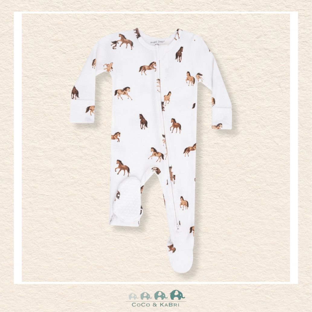 Angel Dear: Mini Horses - 2 Way Zipper Footie, CoCo & KaBri Children's Boutique