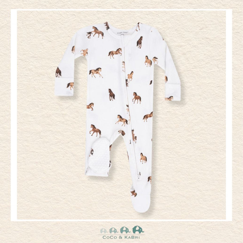 Angel Dear: Mini Horses - 2 Way Zipper Footie, CoCo & KaBri Children's Boutique