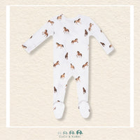 Angel Dear: Mini Horses - 2 Way Zipper Footie, CoCo & KaBri Children's Boutique