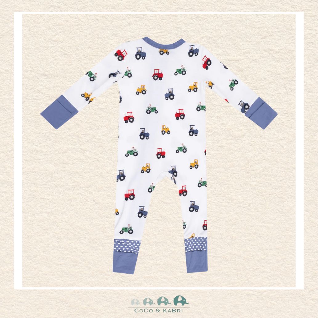 Angel Dear: Mini Tractors - 2 Way Zipper Romper, CoCo & KaBri Children's Boutique