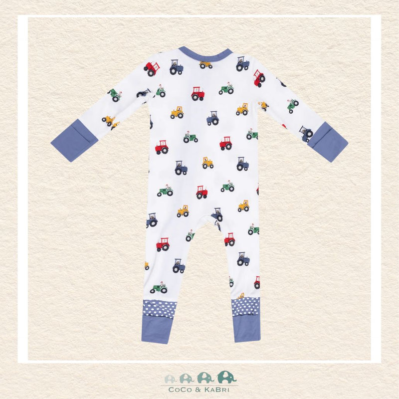 Angel Dear: Mini Tractors - 2 Way Zipper Romper, CoCo & KaBri Children's Boutique
