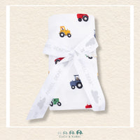 Angel Dear: Mini Tractors - Swaddle Blanket, CoCo & KaBri Children's Boutique