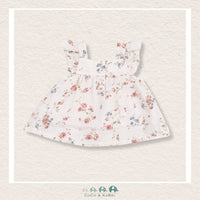 Angel Dear: Muslin Climbing Roses Pinafore & High Waisted Diaper Cover, CoCo & KaBri Children's Boutique