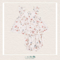 Angel Dear: Muslin Climbing Roses Pinafore & High Waisted Diaper Cover, CoCo & KaBri Children's Boutique