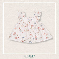 Angel Dear: Muslin Climbing Roses Pinafore & High Waisted Diaper Cover, CoCo & KaBri Children's Boutique