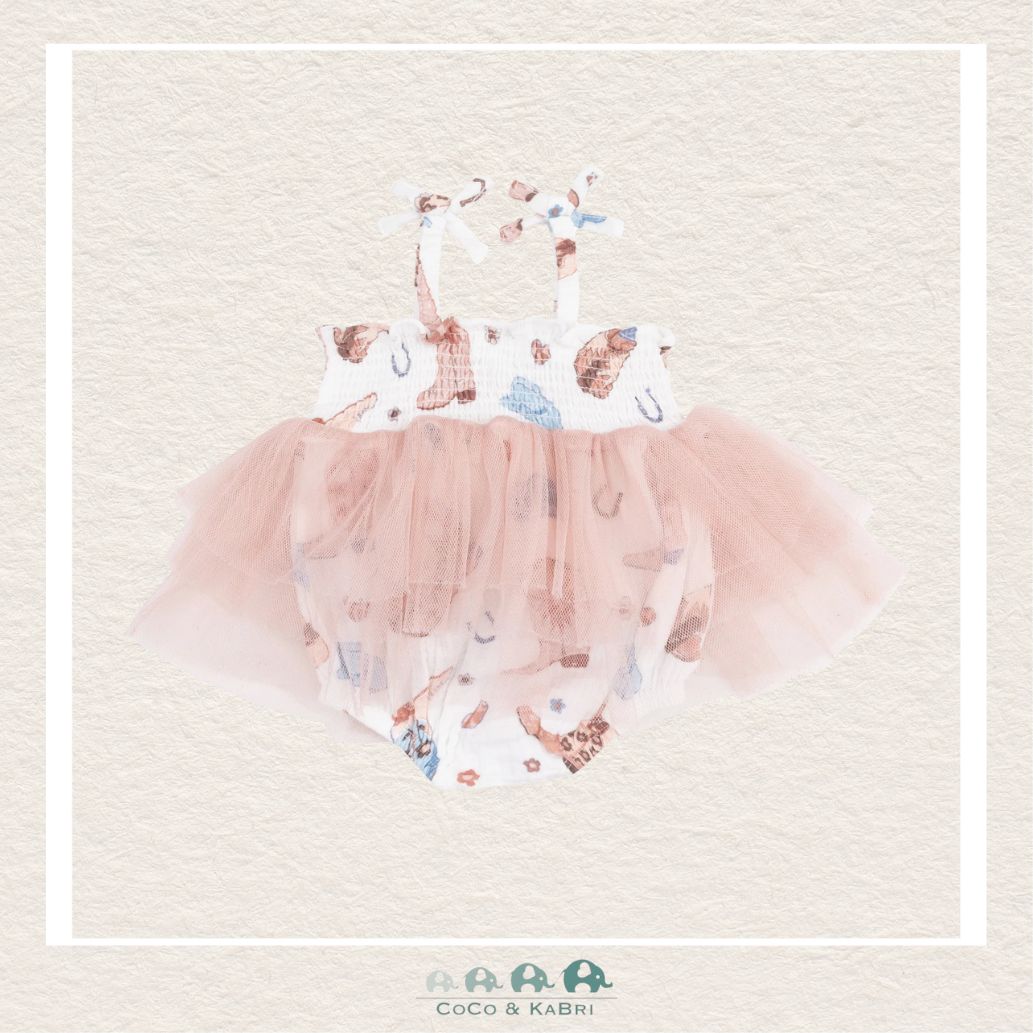 Angel Dear: Muslin Cowboy Boots Pink Tutu Bubble, CoCo & KaBri Children's Boutique